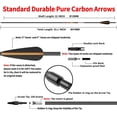 thumbnail image 6 of sanlida 24 PCs, 100% Pure Carbon Arrows, 0.006'' Straightness, Dragon 8 Flagship 24T Carbon Hunting Arrow for Compound Bow, Professional Standard Hunting Arrows with Removable Tips, 6 of 6