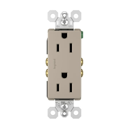 Pass & Seymour TradeMaster Tamper-Resistant Receptacle, Nickel