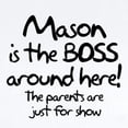 thumbnail image 2 of CafePress - Mason Is The Boss Infant Bodysuit - Baby Light Bodysuit, Size Newborn - 24 Months, 2 of 4