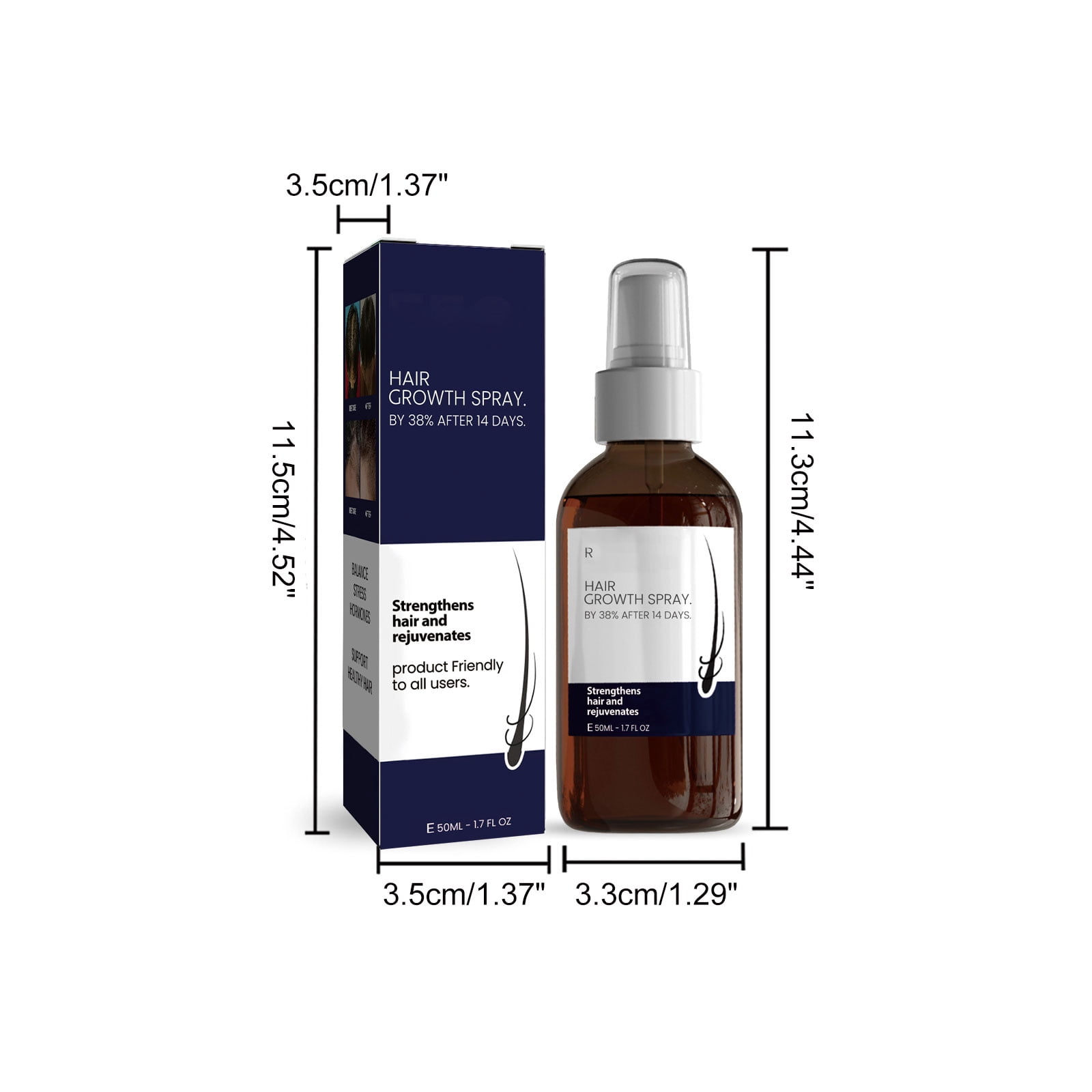 Alvantor Hair Growth Oil, Strengthen and Thicker Hair, Hydrates Hair Treatment Spray, 1.7fl.oz