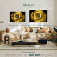 thumbnail image 4 of Elephant Stock Golden Rose Wall Art - Horizontal Canvas Wall Art - Living Room Wall Decor - Floral And Botanical Canvas - Black And Gold Decor - 45" x 30", 4 of 8