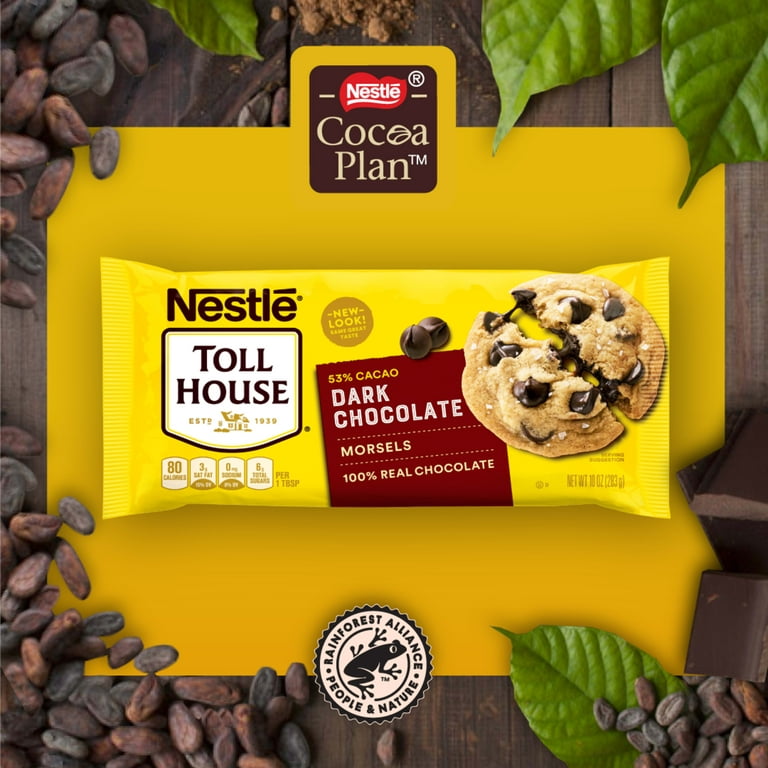 Nestle Toll House Dark Chocolate Baking Chips, Morsels 10 oz Bag