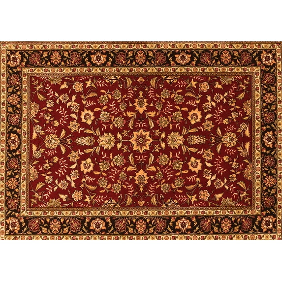 Ahgly Company Indoor Rectangle Persian Orange Traditional Area Rugs, 5' x 7'