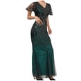 thumbnail image 1 of Cameland Robe de Soirée pour Femme, Ourlet Sirène à Paillettes des Années 1920, Maxi Longue, Robe de Bal Formelle, 1 of 3