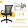 thumbnail image 5 of Furniwell Office Chair Home Office Desk Chair Mid Back Mesh Desk Chair Ergonomic Lumbar Support Computer Chair Swivel Rolling Task Chair with Armrest (Black), 5 of 7