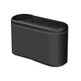 thumbnail image 2 of Cubo de basura para vehículo, cubo de basura para coche, cubo de basura mini, almacenamiento de prensado, accesorio para coche Cuero PU Negro, 2 of 9