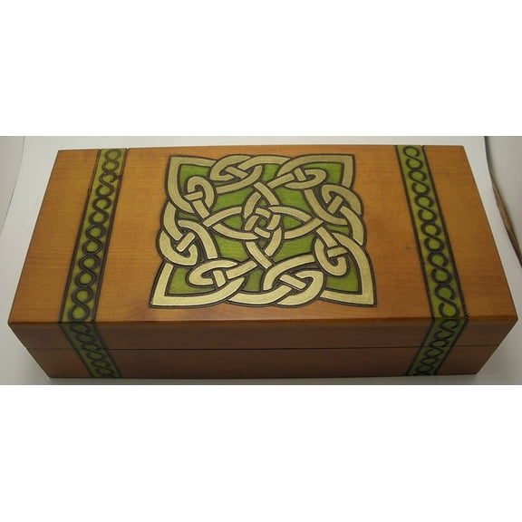 Celtic Knot Design Polish Wooden Keepsake Box