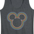 thumbnail image 3 of Mickey & Friends - Mickey Head Rainbow Outline - Women's Racerback Tank Top, 3 of 5