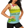 thumbnail image 2 of Rocae Two Frogs Are Sitting On Water Lilies for Women's Workout Tank Top Sleeveless Tops Athletic Tank Tops for Women-Small, 2 of 7