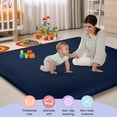 thumbnail image 5 of babyeap Baby Play Mat,50"x50" Playpen Mat,1.3" Extra Thick Crawling Mat for Floor Cushion,Removable Washable Cover Playmat for Babies Toddlers Infant,Blue, 5 of 7
