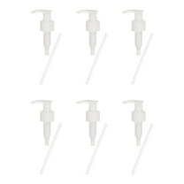 6 Pcs Soap Dispenser Pump Heads Soap Dispensers Top Pumps Replacement Switch Pumphead for Standard 24/423 Neck Size Lotion Shampoo Bottle, White