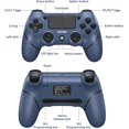 thumbnail image 2 of Andoe Wireless Controller Compatible with PS4, Game Controller with 6-Axis Motion Sensor/Dual Vibration/Non-Slip Joystick/1000mAh, 2 of 7