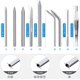 thumbnail image 2 of Juego de 12 piezas de cuerda de paraguas para tejer clavos Marlin, juego de cuerda para tejer paraguas para exteriores, clavo Marlin de acero inoxidable, aguja de tejer DIY, 2 of 5
