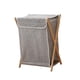thumbnail image 3 of Cesto de almacenamiento para la colada, cesto para la colada grande para baño, cesta de almacenamiento independiente para ropa, cesto para ropa con gris, 3 of 8
