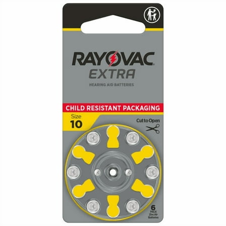 60 Rayovac Extra Hearing Aid Batteries Size: 10