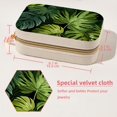 thumbnail image 5 of Tropical Jungle Leaves Velvet Portable Necklace Holder with Removable Compartment - Earring Organizer and Bracelet Holder Gift, 5 of 7