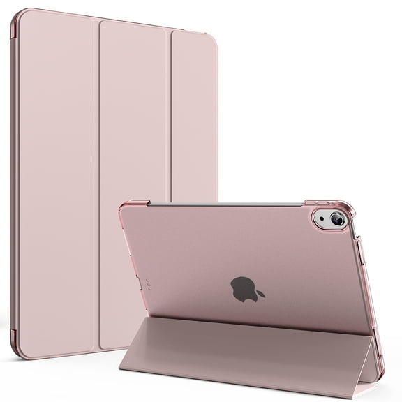 Aoub Case for iPad (A16) 11th Generation 11 Inch 2025 / iPad 10th Generation 10.9 Inch 2022 Slim Stand Cover with Hard Translucent Back, Auto Wake/Sleep, Pink