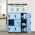 thumbnail image 4 of VEVOR 9 Doors Metal Locker Metal Storage Cabinet Locker Employees Steel Storage Cabinet Locker Office Black, 4 of 8
