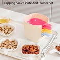 thumbnail image 3 of DFC Dip Tray And Stand 6 Piece Plastic Dip Tray With Storage Dip Tray Bowl Condiment Tray Set, 3 of 7