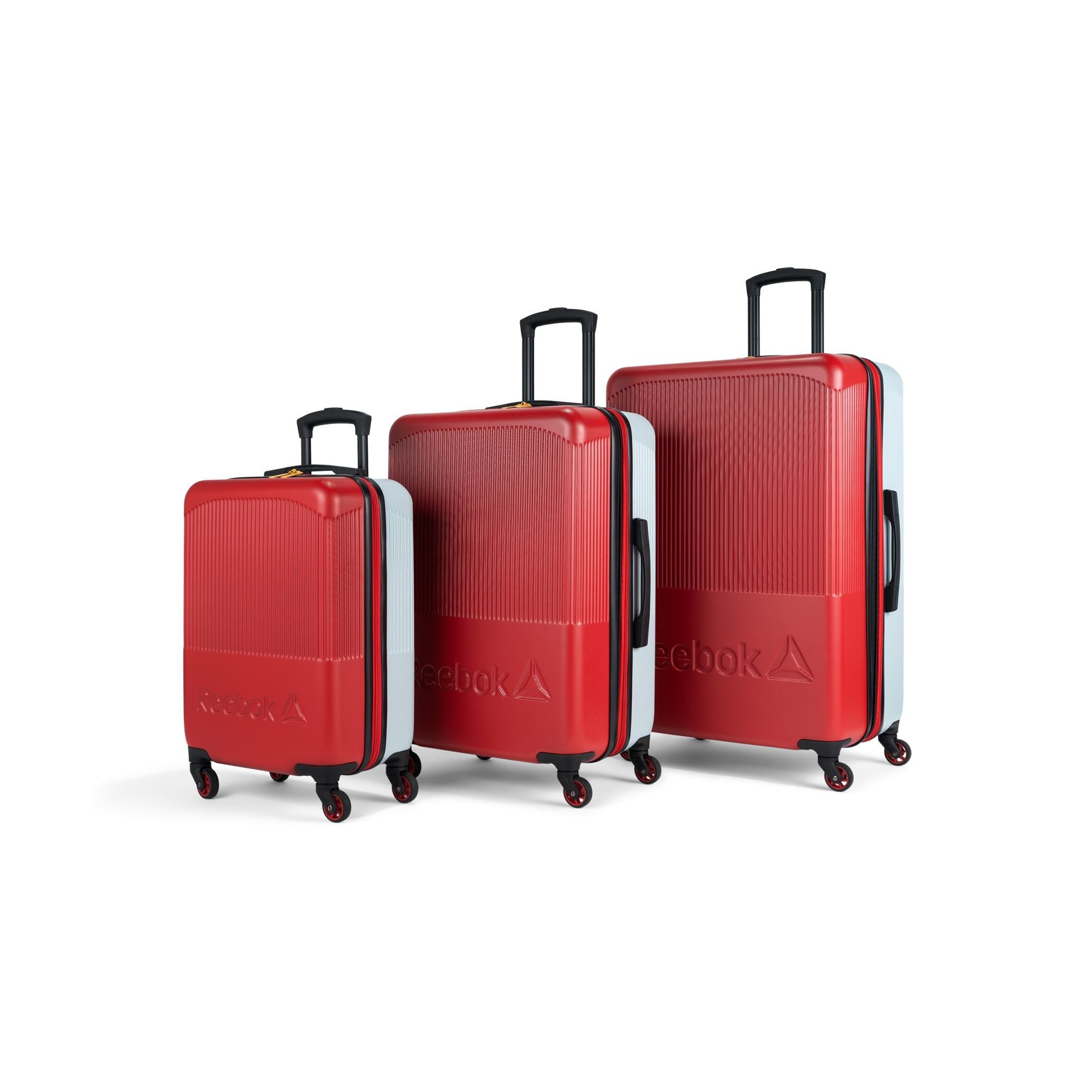 Reebok - Time Out Collection - 3 Piece Hardside Luggage Set - ABS/PC ...