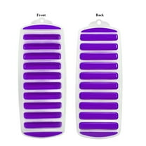 SDJMa Silicone Narrow Ice Stick Cube Trays with Easy Push and Pop Out Material, Ideal for Sports and Water Bottles, Assorted Bright Colors