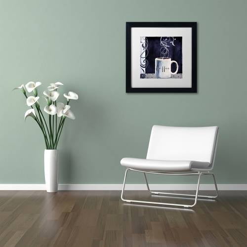 Trademark Fine Art "Cafe Blue I" Canvas Art by Color Bakery White Matte, Black Frame