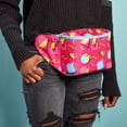 thumbnail image 2 of Retro 90's Fanny Pack for Teens, Insulated Waist Bag Cooler with Adjustable Strap for School, Pink (9 x 6 In), 2 of 10