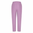 thumbnail image 5 of QATAINLAV Women's High Split Snap Button Linen Pants Casual Post Surgery Lounge Yoga Pants Summer Lightweight Beach Pants with Pockets Pink XXL, 5 of 8