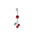 thumbnail image 1 of Cherry Pendant Belly Button Ring Drop Dangle Body Belly Piercing Fruit Belly Button Nails Belly Navel Rings Button Rings ZR, 1 of 7