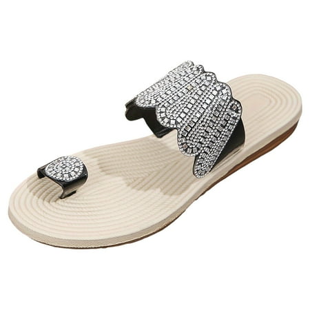 

PEASKJP Women s Sandals Wide Width Women s Slingback Sling Back Sandals (Black 8)