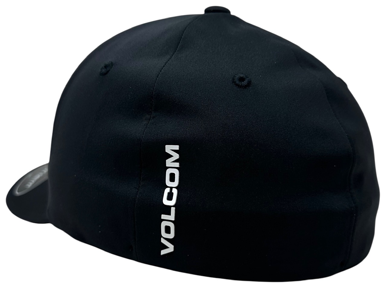 Volcom Men's Hat Quarter Tech Delta FlexFit Cap (Small/Medium, Black)