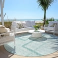 thumbnail image 6 of Addison Rugs Chantille Indoor/Outdoor Transitional Geometric Teal Washable Round Rug, 8' x 8', 6 of 6