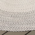 thumbnail image 4 of SAFAVIEH Braided Evangeline Bordered Machine Washable Reversible Area Rug, Ivory/Grey, 5' x 5' Round, 4 of 11