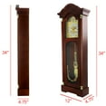 thumbnail image 4 of Bedford Clock Collection 33" Antique Cherry Oak Finish Chiming Wall Clock with Roman Numerals, 4 of 5