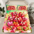 thumbnail image 2 of Feelyou 3D Love Heart Bed Sheets for Teens, Valentine's Day Gifts King Sheets, Funny Cartoon Style Sheet Set, Breathable Home Decor, 4-Piece, 2 of 7