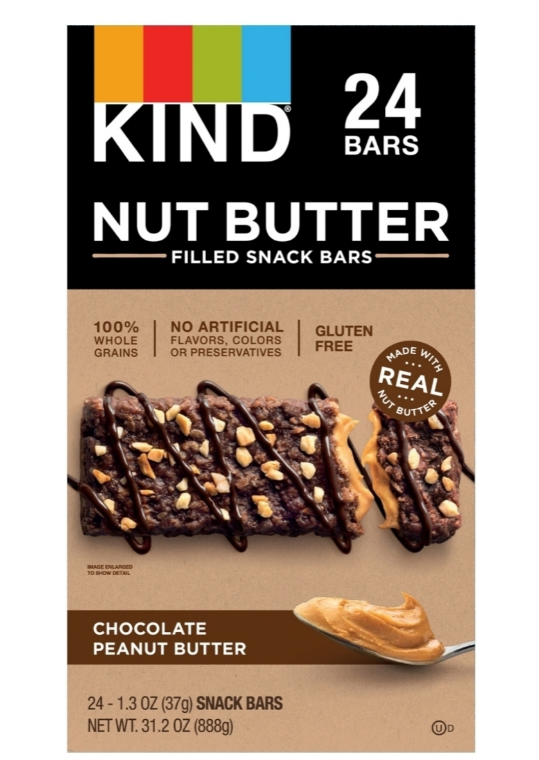 Kind Nut Bars, Chocolate Peanut Butter Nut Butter Filled Bar, Gluten