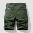 thumbnail image 3 of Up to 65% off Big And Tall Swim Trunks for Men Ndbuld Men's Plus Size Cargo Shorts Multi-Pockets Relaxed Summer Beach Shorts Pants Army Green XL, 3 of 3