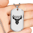 thumbnail image 2 of Papa Favori Chasse Copain Collier en Acier Inoxydable Ou 18k or Chien Tag 24" Chaîne, 2 of 8
