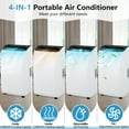 thumbnail image 6 of 14,000 BTU Air Conditioner, 4-In-1 Portable Air Conditioners, Portable AC for Room Up to 750 Sq. Ft., Portable AC Units for Rooms with Remote Control, 24 Hrs Timer & Window Kit, 6 of 7