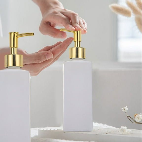 YIMWNYI Foaming Soap Dispenser Refillable Glass Bottle, Hand Soap Pump, Bathroom and Kitchen Organizer, Eco-Friendly Soap Container, Versatile Lotion Dispenser, Attractive Decorative Bottle