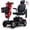 Red, variant on 4 Wheel Mobility Scooter for Seniors Adults,Electric Mobility, 20''W Armrest, Windshield, Rear Suspension, LED Light, Cup Holder, USB Charge Port, Gift Flag, 300lbs, 16 Miles Long Range, Blue