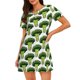 thumbnail image 1 of Disketp Cute Broccoli para Camisón Corto de Manga Corta para Mujeres, Camisón Cómodo con Escote Redondo, Bonito y Confortable, 1 of 6