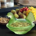 thumbnail image 5 of YingYouFu Easter Decor Vintage Glass Hen on Nest Dish with Lid - Large Pedestal Rooster Glass Candy Bowl, Colorful Crystal Candy Jar for Snacks, Dessert, Cookies | Home Kitchen Office Tabletop Decor, 5 of 7
