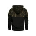 thumbnail image 6 of Grianlook Mens Casual Hoodies Sweatshirt Camo Print Color Block Jogger Tops Camouflage Hooded Pullover with Pockets Black XL, 6 of 7