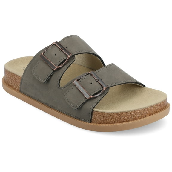 Journee Tula Slip-on Adjustable Comfort Slide Sandal