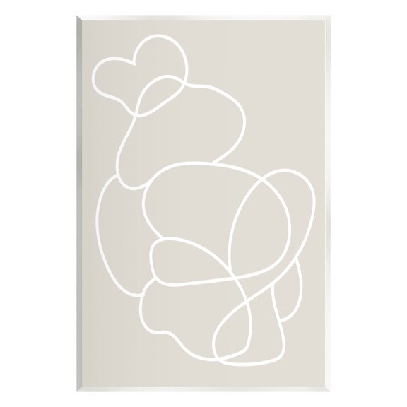 Stupell Industries Abstract Outline Composition Abstract Painting Unframed Art Print Wall Art, 13 x 19