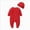 Z48-Red, variant on 2-4M Infant Summer Jumpsuit Newborn Infant Baby Girls Solid Romper Jumpsuit Hat Outfits Sets
