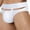 White, variant on TSADFHJI Manmade Underwear Men Men's Hollowed out Rings Briefs Sports Low Waist Raised Threaded Cotton Briefs. Xxl Black