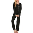 thumbnail image 4 of Ensemble Pyjama Femme Pjs Coton Manches Longues avec Boutons XS-XXL, 4 of 7