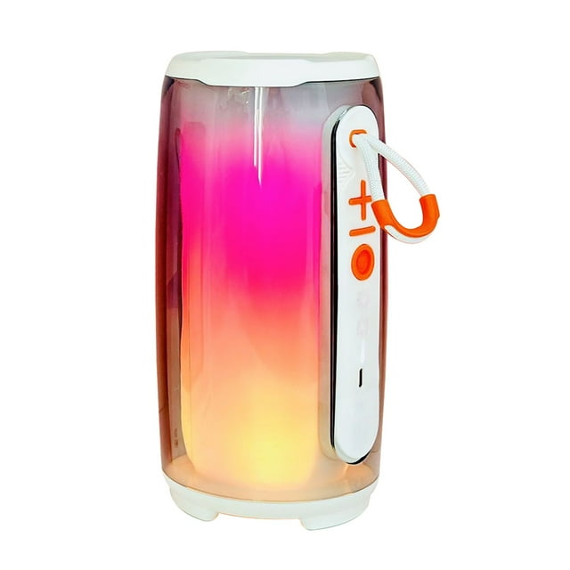 Altavoces Bluetooth Inalámbricos Pulsantes Luces Rgb Escritorio Audio Al Aire Libre, Pluse6 + Pantalla Completa Deslumbrante Mini Altavoz Portátil con Batería 2400Mah Altavoces Bluetooth Al Aire Libre